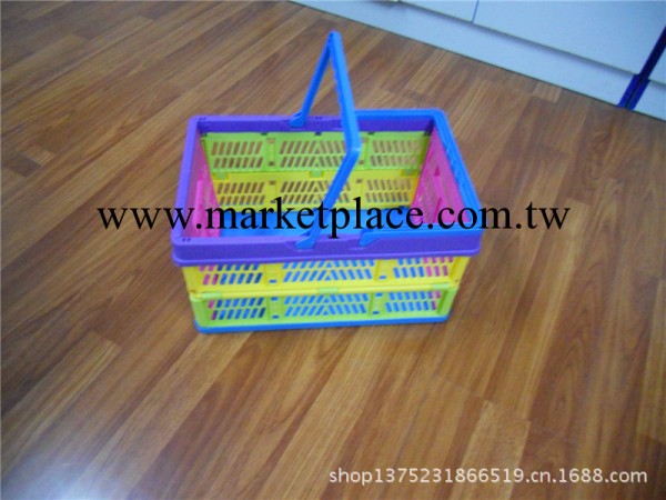 超市購物籃  折疊塑料籃 塑料籃子 長方形工廠,批發,進口,代購