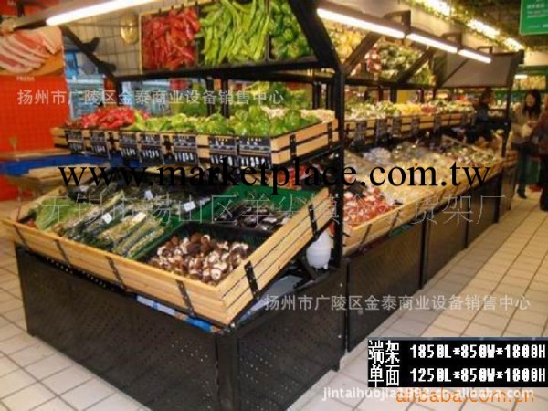 超級豪華帶玻璃鏡的鋼木結構蔬菜貨架 超市水果蔬菜貨架工廠,批發,進口,代購