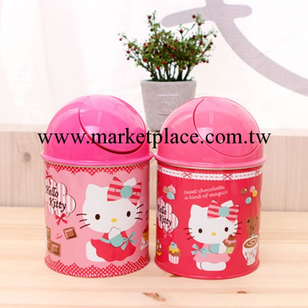 韓國正品 hello kitty 凱蒂貓 迷你垃圾桶 搖蓋式雜物桶工廠,批發,進口,代購