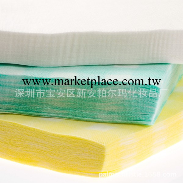 美容敷麵罩 100%木漿纖維 大方格巾 60片 三色（白、藍、黃）批發・進口・工廠・代買・代購