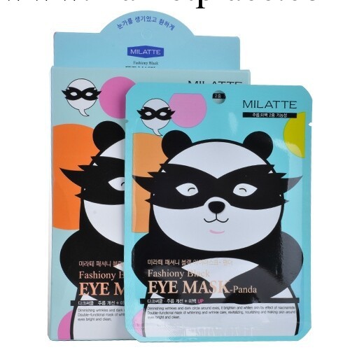 韓國黑 MILATTE黑熊傢族熊貓保濕祛黑眼圈眼膜一件代發批發・進口・工廠・代買・代購