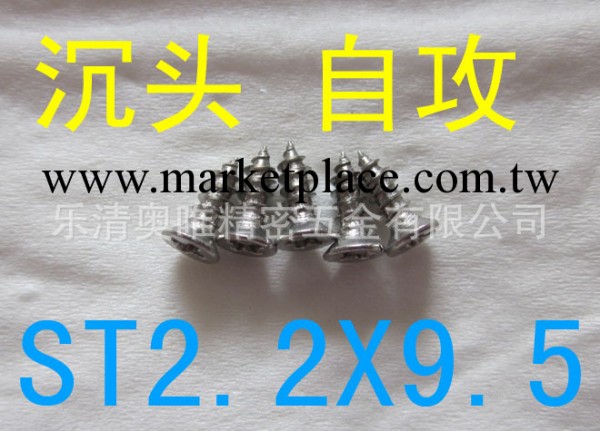 不銹鋼沉頭自攻螺絲ST2.2*9.5 平頭自攻釘st2.2x9.5 GB846 M2.2工廠,批發,進口,代購