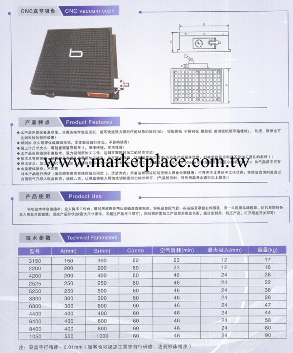 吸盤   真空吸盤    CNC吸盤   加工中心吸盤工廠,批發,進口,代購
