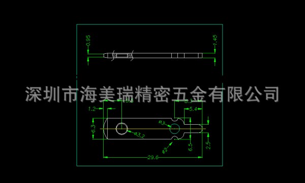 供應折彎90度五金插頭插片長23.05*6.25*1.45MM工廠,批發,進口,代購