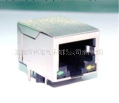 帶百兆濾波器變壓器 下排LED燈 網絡插座RJ45 100M/1000M網卡接口工廠,批發,進口,代購