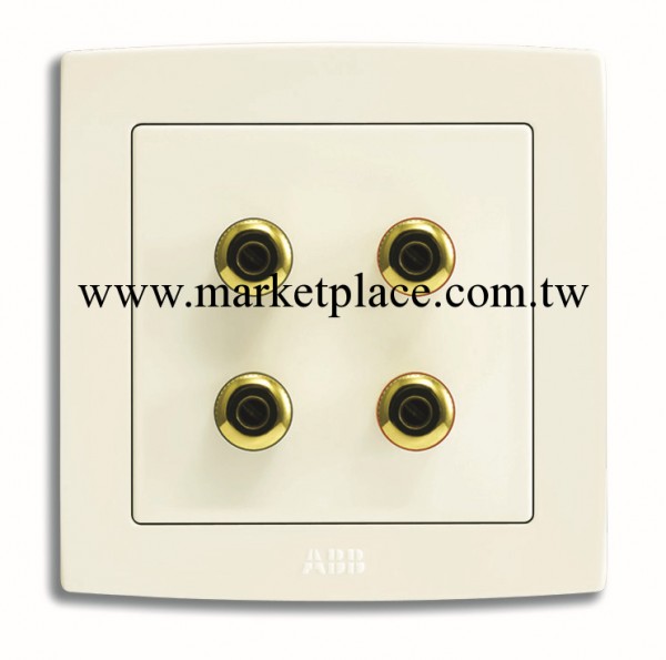 【ABB插座】德韻直邊系列/白色/四端子音響插座 AL342;10080624工廠,批發,進口,代購