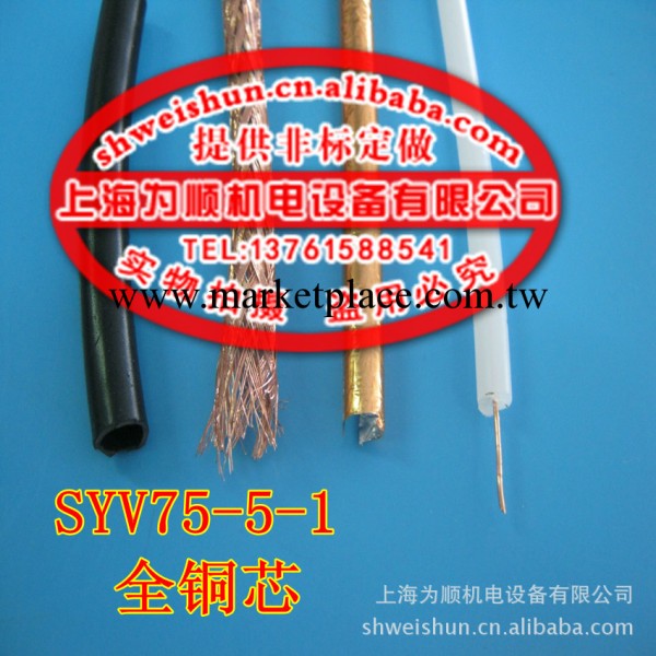 同軸線/監控視頻線/全銅芯監控線SYV75-5足96編200米工廠,批發,進口,代購