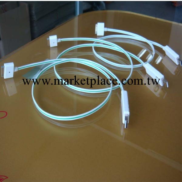 發光線USB信號線LED發光信號電纜鍍錫銅線配邁克頭蘋果頭工廠,批發,進口,代購