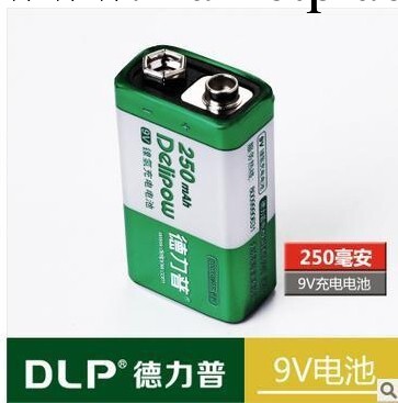 廠傢直銷 德力普9V充電電池 250容量 9V鋰電池 6F22玩具電池 批發批發・進口・工廠・代買・代購