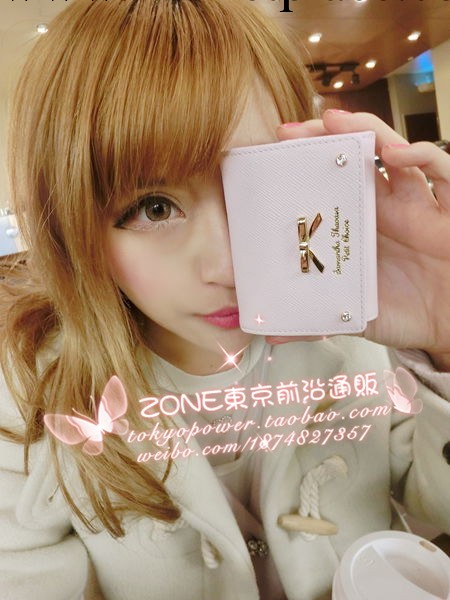 現貨Samantha Thavasa 進口牛皮蝴蝶結短款錢包 特批工廠,批發,進口,代購