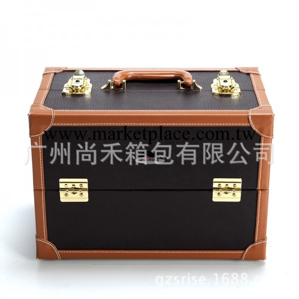 2014正品Sunrise多層大容量歐美復古專業化妝箱手提啡色JL-265Y工廠,批發,進口,代購