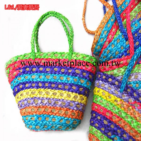 2725-23308愛妻愛吾/L&L品牌水草手工編織草編包批發工廠,批發,進口,代購