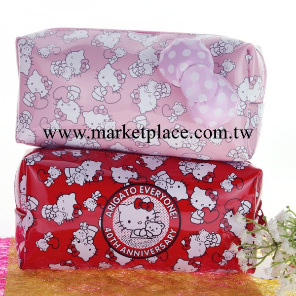 批發Hello Kitty卡通可愛蝴蝶結化妝包 女式手拿包 多功能收納包工廠,批發,進口,代購