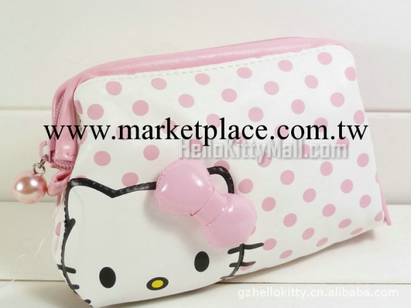 4851-Hello Kitty粉波點化妝包 KT包 手拿包 收納包 AA2494工廠,批發,進口,代購