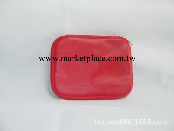 喜慶大紅色PU PVC簡約拉鏈式手拿化妝包批發・進口・工廠・代買・代購