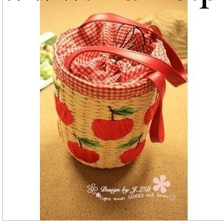 廠傢直銷批發 草編包 蘋果紅瞭沙灘袋  圓桶包 紮蘋果工廠,批發,進口,代購