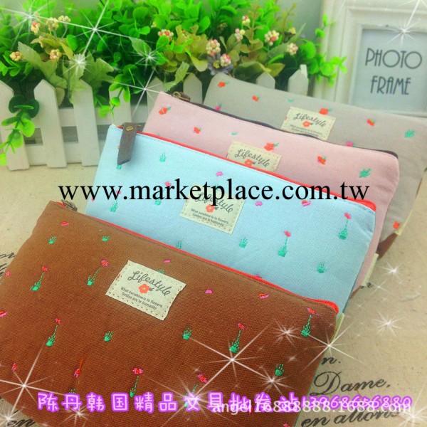 韓國精品文具批發 藍果3712花樣回歸碎花 化妝包 收納包工廠,批發,進口,代購
