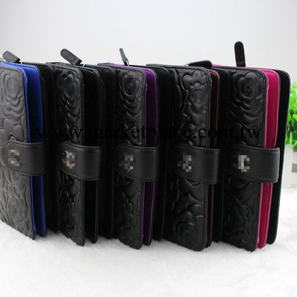 一件代發2014女士新款真皮錢包 長款錢包 牛皮山茶花手拿包CS-801工廠,批發,進口,代購