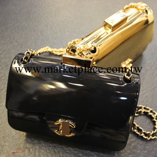 新款歐美大牌定型包土豪金小香手拿包小香箱子包單肩斜跨女包工廠,批發,進口,代購