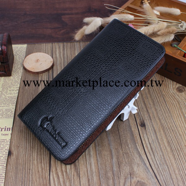 新款男士休閒真皮單拉錢包 淘寶地攤貨源 男款手拿包 高檔錢包工廠,批發,進口,代購