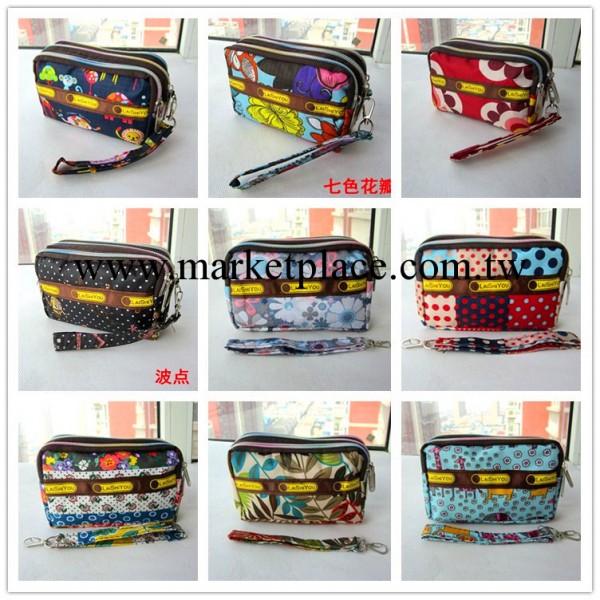 三拉鏈手拿包手機包印花防水佈包韓版小包包加大版批發供應工廠,批發,進口,代購