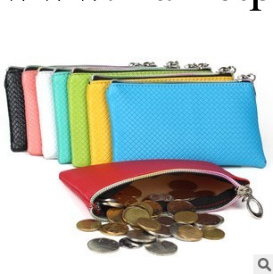2014創意錢包 手拿包 短式錢包地攤貨爆款拉鏈糖果色硬幣包手機包工廠,批發,進口,代購