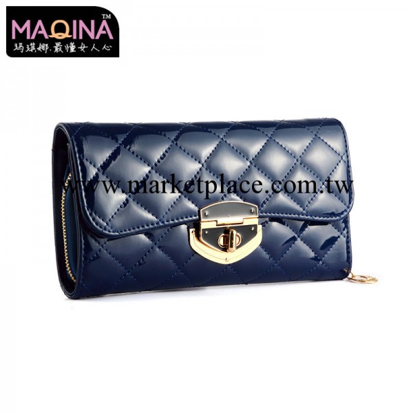 2014秋冬新款日韓時尚女包休閒包漆皮菱格斜挎包手拿包包廠傢直銷工廠,批發,進口,代購