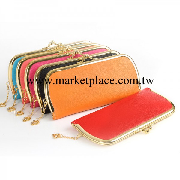 批發新品韓版荔枝紋款女式錢包 糖果色復古錢夾 女士手拿包 錢包工廠,批發,進口,代購