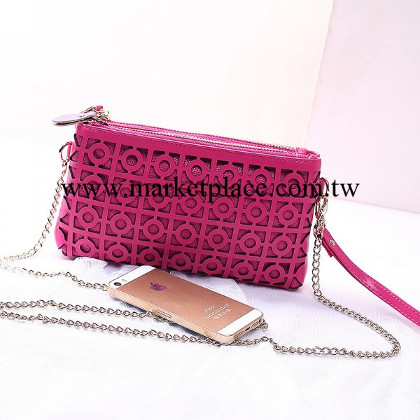 2014新款明星同款時尚鏤空鏈條真皮女包手拿包女士單肩包斜跨小包工廠,批發,進口,代購