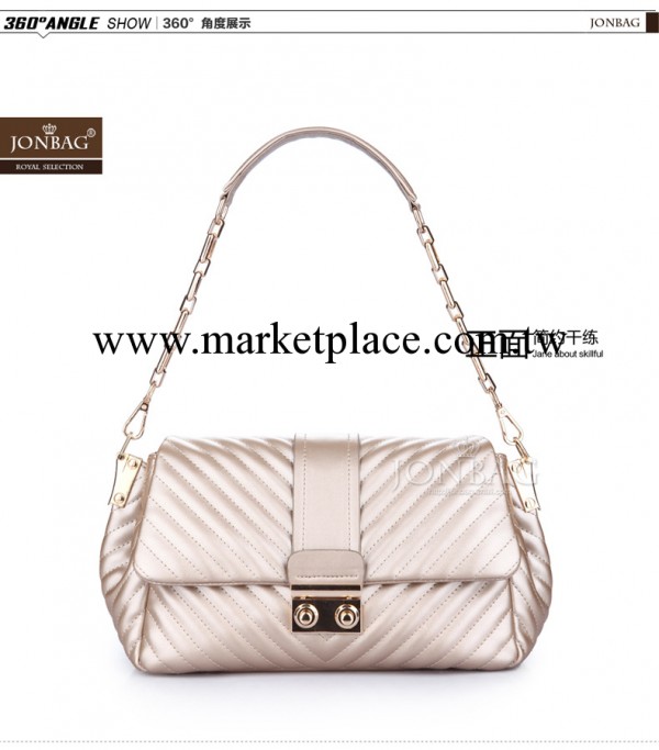 2014夏季歐美鏈條大牌壓花時尚女包，V字單肩包，手拿包工廠,批發,進口,代購