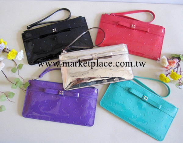 外貿K*S傢漆皮原版女包手包 零錢包鑰匙包 糖果色手拿包 CA55703工廠,批發,進口,代購
