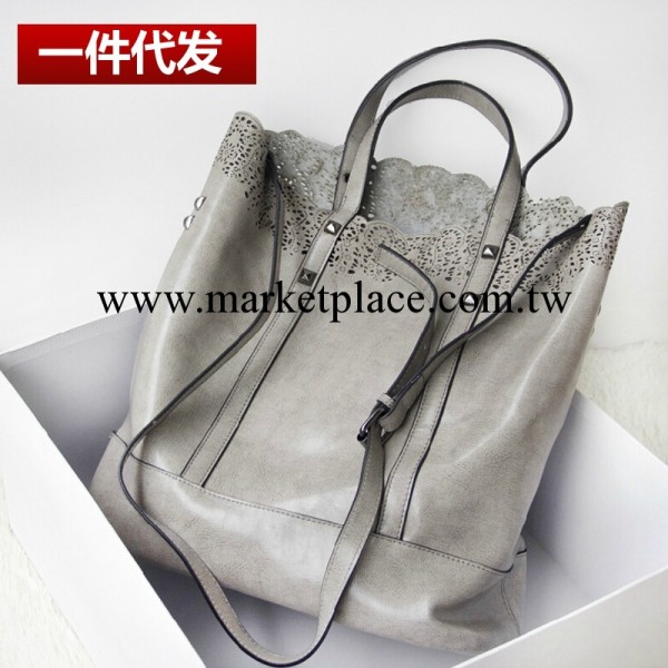 歐美牛皮潮女真皮鏤空雕花子母大包單肩斜挎手提女包包 一件代發工廠,批發,進口,代購