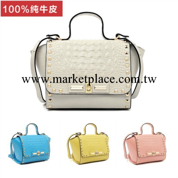 2104夏季鱷魚紋復古時尚新品油蠟真牛皮單肩斜跨單肩手提女包2913工廠,批發,進口,代購