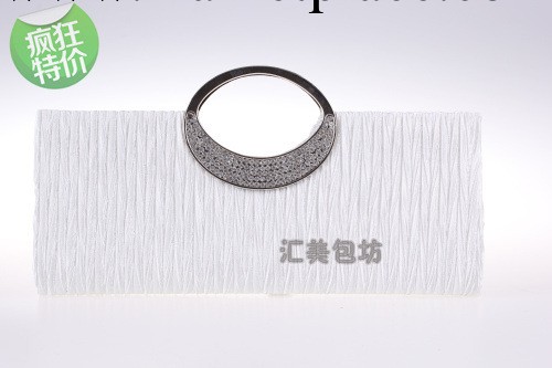 2014新款五金手挽帶水鉆褶皺時尚經典款女包晚宴包晚裝包工廠,批發,進口,代購