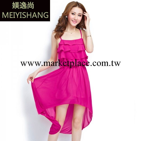 MEIYISHANG夏季新款沙灘裙大碼女裝波西米亞雪紡吊帶連衣裙女長群工廠,批發,進口,代購