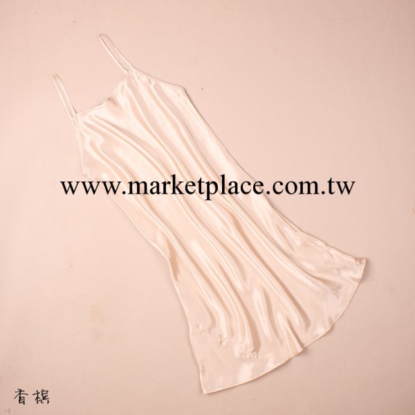真絲桑蠶絲silk女士簡約百搭打底圓領長款吊帶連衣裙小額混批工廠,批發,進口,代購