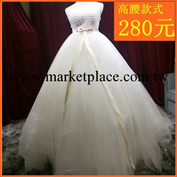 新娘婚紗 孕婦可穿 高腰 蓬蓬裙2014新款工廠,批發,進口,代購