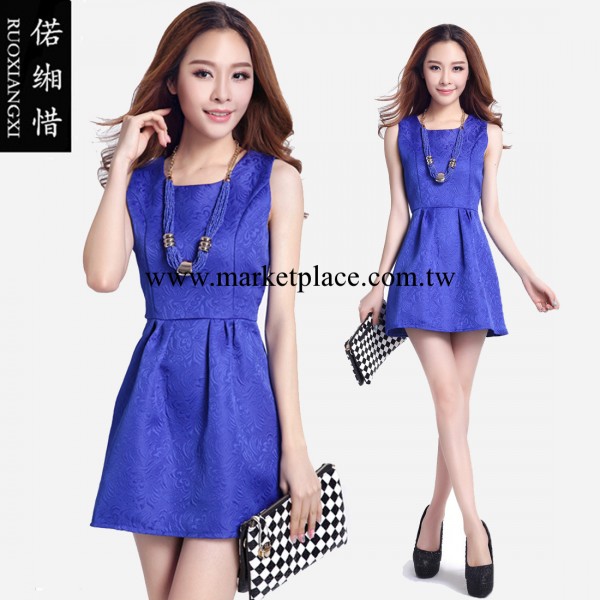2014夏季新品女裝批發品牌連衣裙代理浮雕花紋禮服裙批發加盟008#工廠,批發,進口,代購