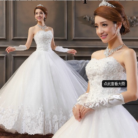 2014春季新款 韓版婚紗 甜美公主抹胸齊地婚紗繡花高檔婚紗9323工廠,批發,進口,代購