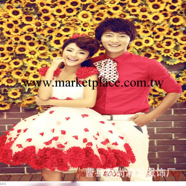 春款彩色婚紗 影樓主題服裝 情侶寫真 花瓣拍照禮服M3工廠,批發,進口,代購