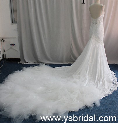 Wedding Dress 實拍 2014 新款抹胸魚尾蕾絲婚紗l禮服工廠,批發,進口,代購