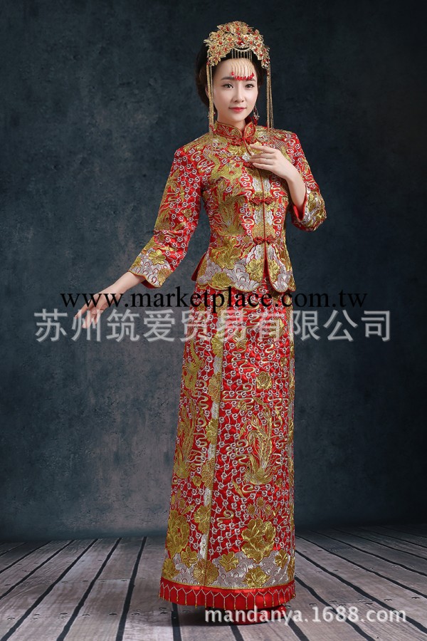 2014新款新娘龍鳳褂裙褂中式喜服紅色敬酒禮服旗袍結婚大五福褂皇批發・進口・工廠・代買・代購