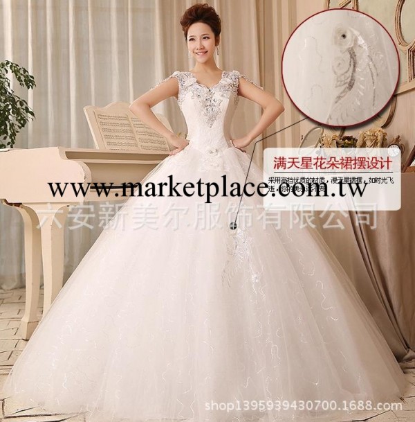 婚紗禮服新款2014 甜美公主婚紗 復古綁帶婚紗韓版2014婚紗最新款工廠,批發,進口,代購