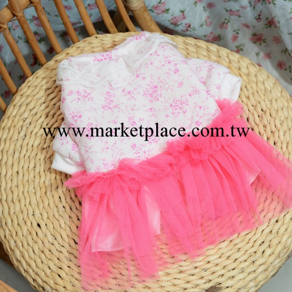 絲光棉粉紅公主裙棉衣 小型犬寵物衣服工廠,批發,進口,代購