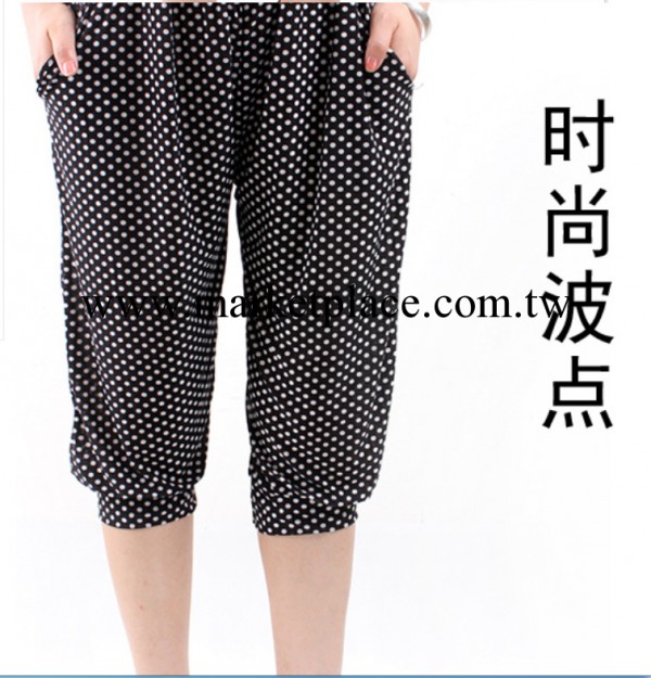 中老年媽媽裝夏天七分褲松緊腰女褲 大碼中褲 女工廠,批發,進口,代購