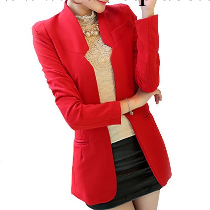 2014秋季新款女裝 韓版西裝領全棉修身長袖上衣外套 女式小西裝批發・進口・工廠・代買・代購