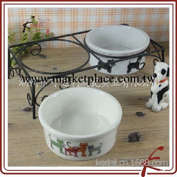 供應陶瓷寵物碗 12寸貓狗印花寵物碗工廠,批發,進口,代購