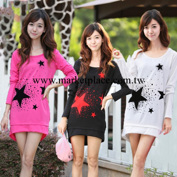 廠傢代發大碼女裝批發秋季中袖長款打底衫 韓版植絨面料 多色選工廠,批發,進口,代購