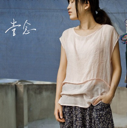 壹念原創 女式竹節棉文藝舒適背心 薄 夏 女士背心工廠,批發,進口,代購