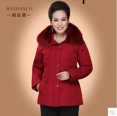 羽絨衣女加厚大碼中老年媽媽款女式羽絨衣大毛領品牌羽絨衣清倉價工廠,批發,進口,代購